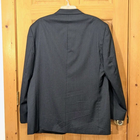 Nautica Blazer Jacket Sport Coat Wool 3 Button Corpcore Charcoal Gray Men's 42R - Picture 2 of 9